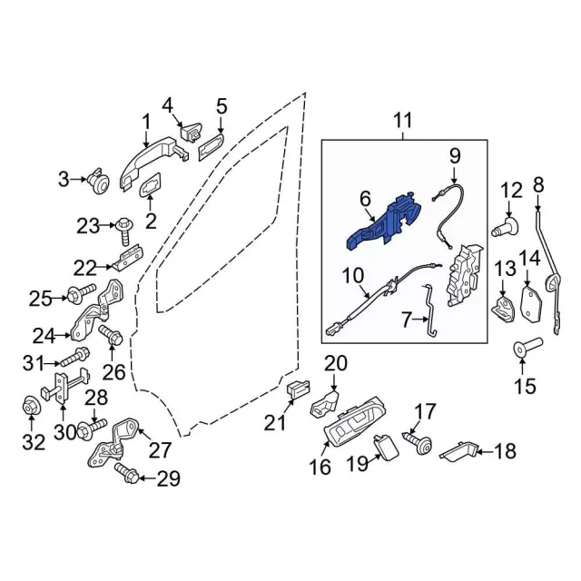 Handle Base - Ford (BK2Z-6126684-B) - view 6