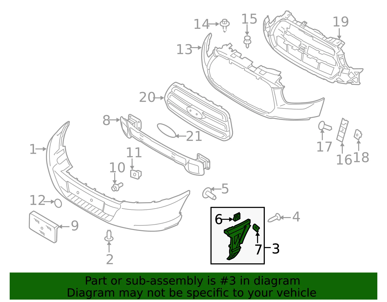 Bumper Guide - Ford (BK3Z-17C947-G) - view 7