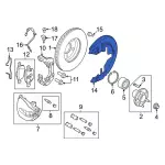 Splash Shield - Driver's Side (LH) - Ford (CV6Z-2K005-E) - view 18