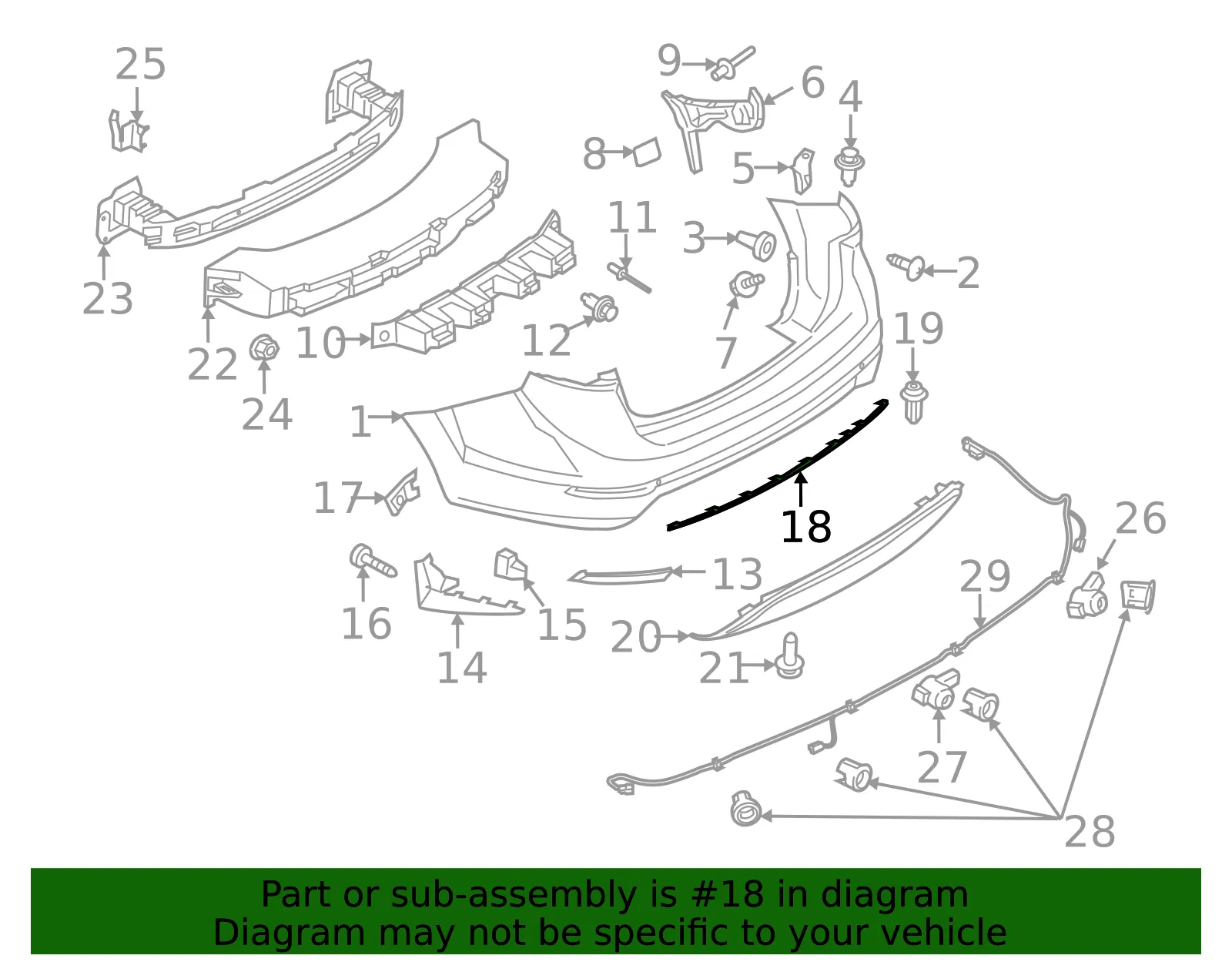 Bumper Trim - Ford (D2BZ-17C830-CA) - view 5