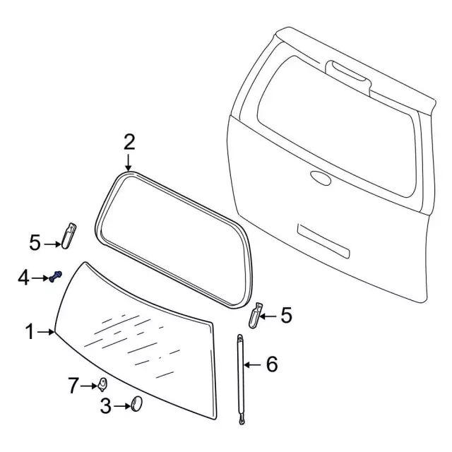 Hinge Assembly Spacer - Ford (D7FZ-6440610-A) - view 11