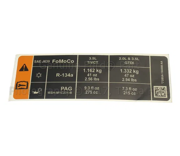 Air Bag Information Label - Ford (DB5Z-5400014-A)