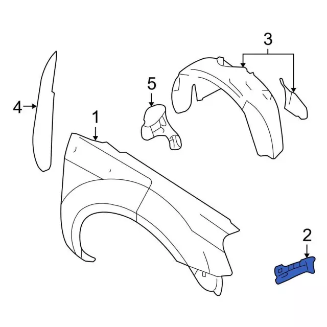 Fender Front Bracket - Ford (DG1Z-16A142-A) - view 18