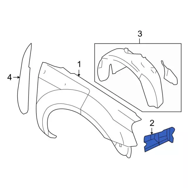 Fender Front Bracket - Ford (DG1Z-16A142-A) - view 4