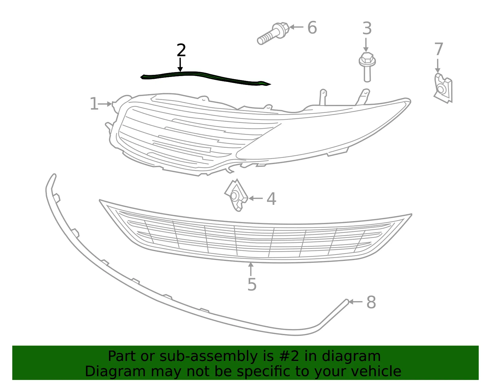 Upper Grille Support Bracket - Ford (DP5Z-17754-B) - view 4