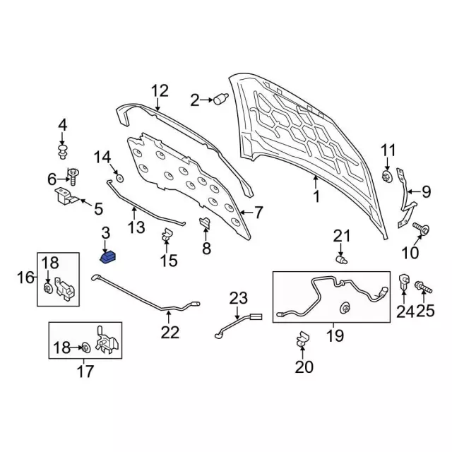 Hood Stop Buffer - Ford (DS7Z-16758-A) - view 3
