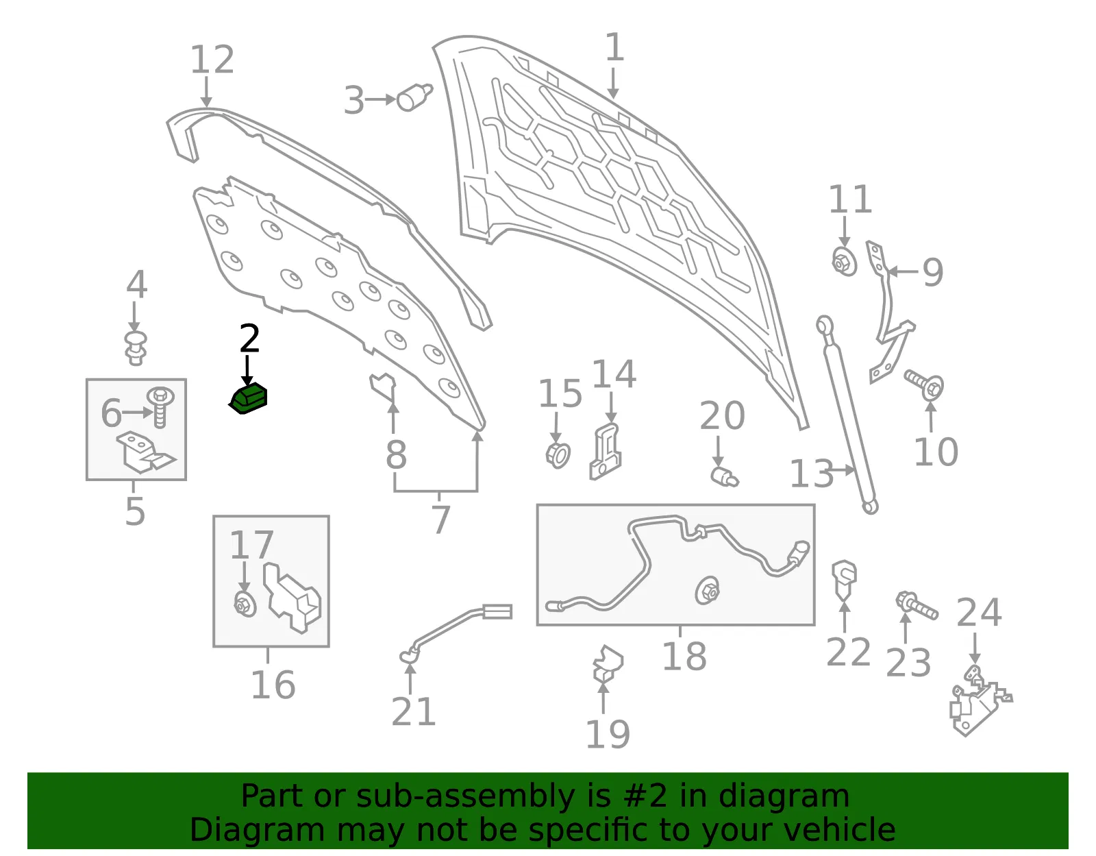 Hood Stop Buffer - Ford (DS7Z-16758-A) - view 6