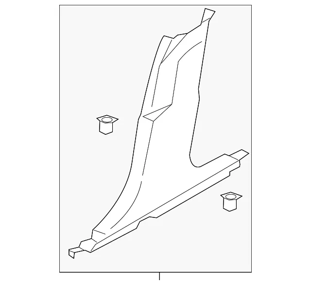 Trim - \"B\"" Pillar - Passenger Side (RH)" - Ford (DS7Z-5424346-BC)
