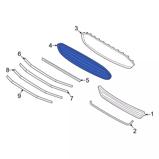 Upper Grille - Ford (DS7Z-8200-BA) - view 8