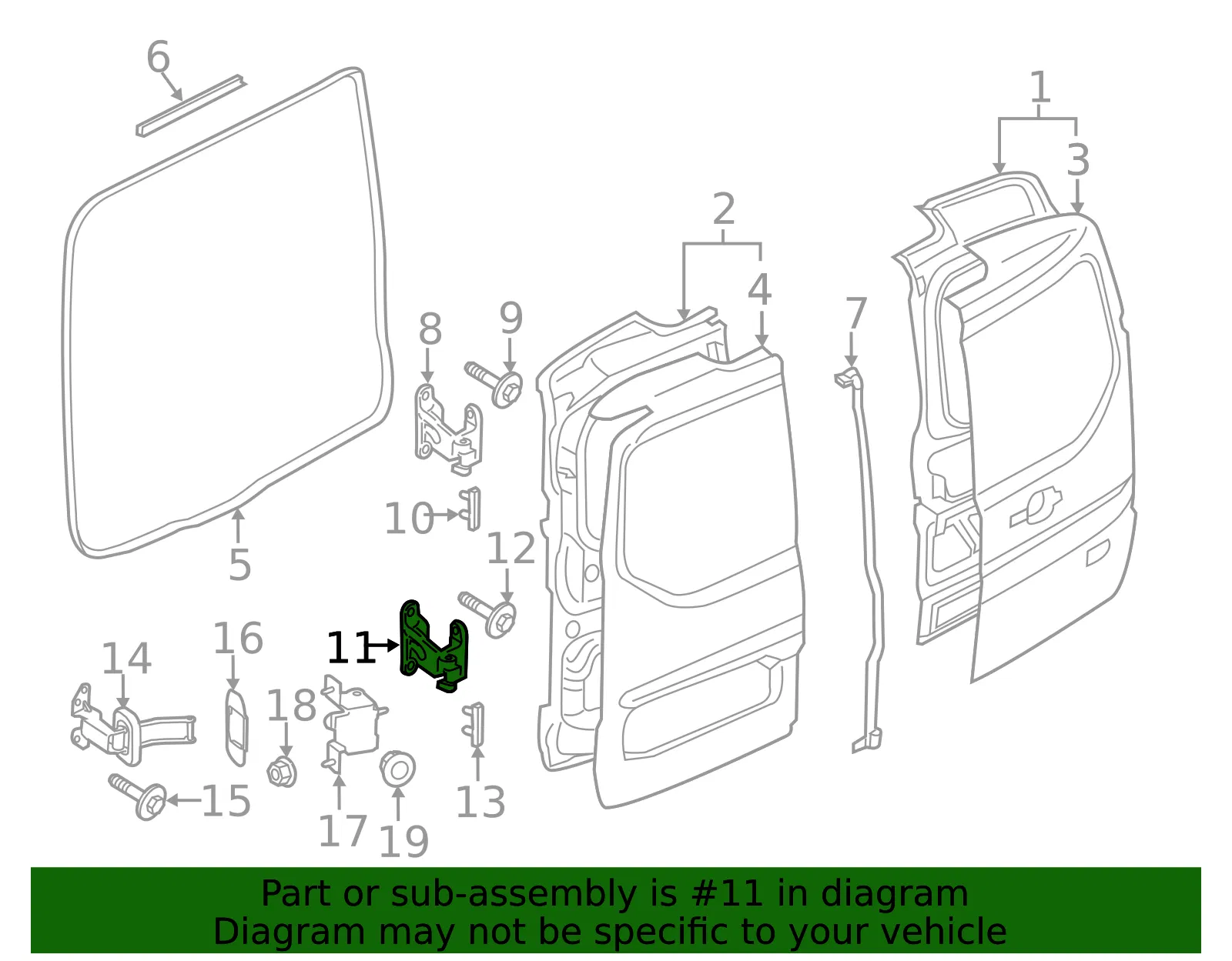 Door Hinge - Ford (DT1Z-6126800-E) - view 7