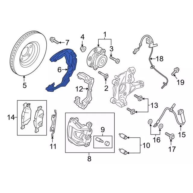 Splash Shield - Driver's Side (LH) - Ford (E1GZ-2K005-E) - view 4