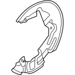 Splash Shield - Passenger Side (RH) - Ford (E1GZ2K004D) - view 13