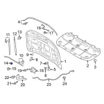 Hood Stop Buffer - Ford (EB3Z-16758-A) - view 17