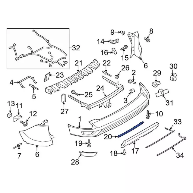 Bumper Splash Shield - Ford (EJ5Z-17779-D) - view 3