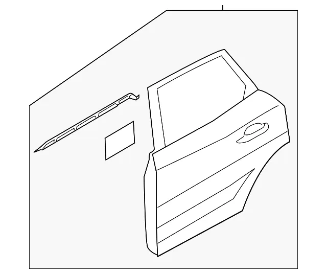 Door Shell - Driver's Side (LH) - Ford (EJ7Z-7824631-A) - view 2