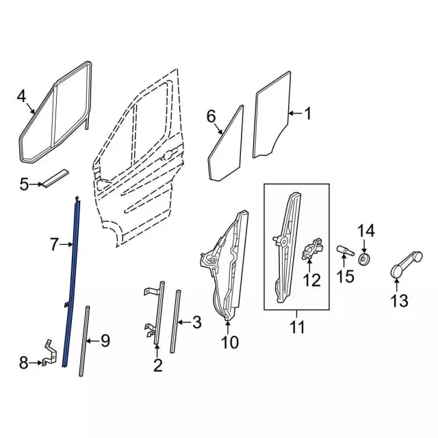Window Regulator Guide - Ford (EK4Z6122297A) - view 14