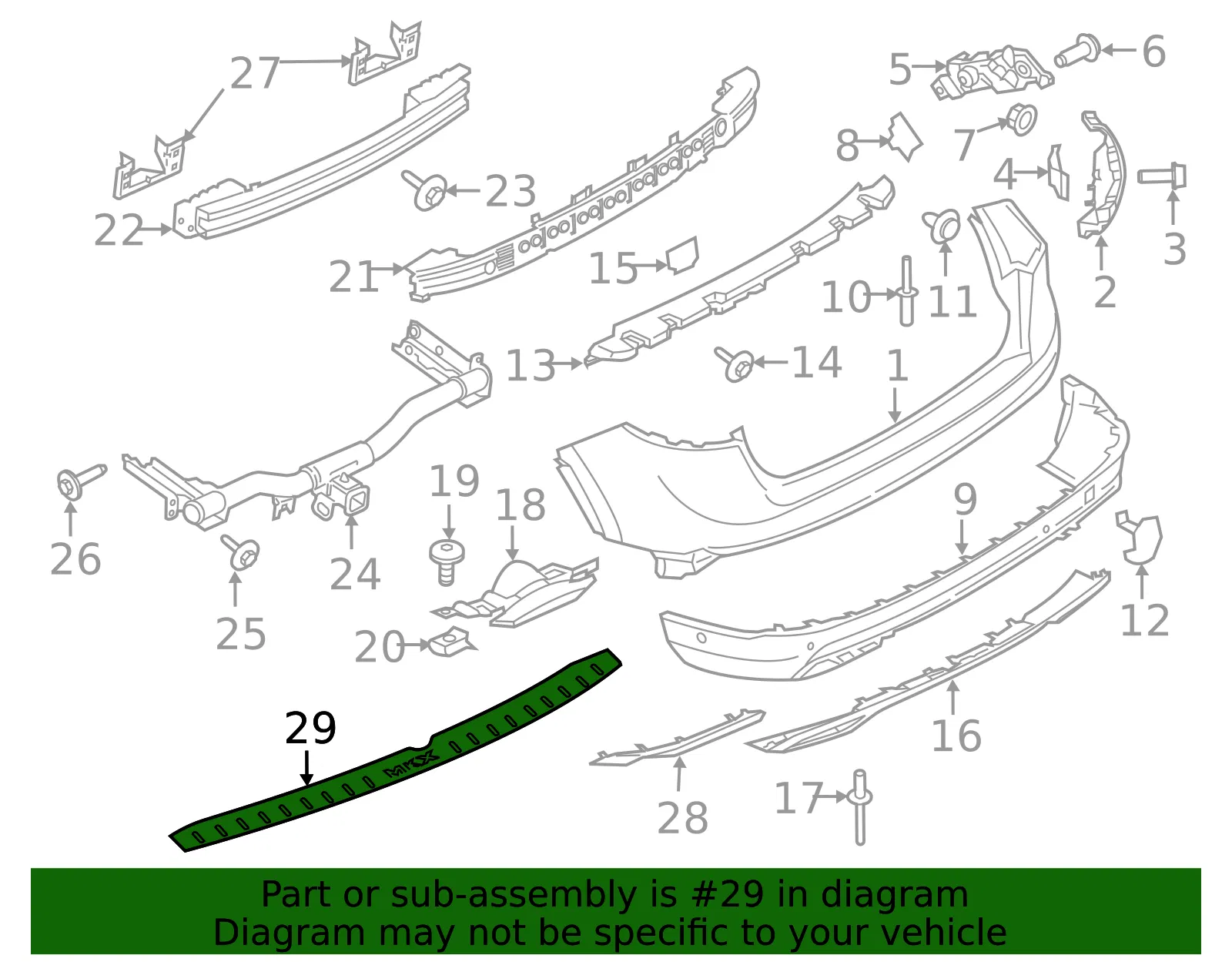 Rear Bumper Protector - Ford (FA1Z-17B807-A) - view 8