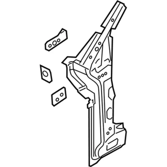 Hinge Pillar Reinforced - Passenger Side (RH) - Ford (FB5Z-7822842-B)