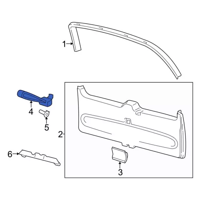 Pull Handle - Ford (FL1Z78434A14AB) - view 5