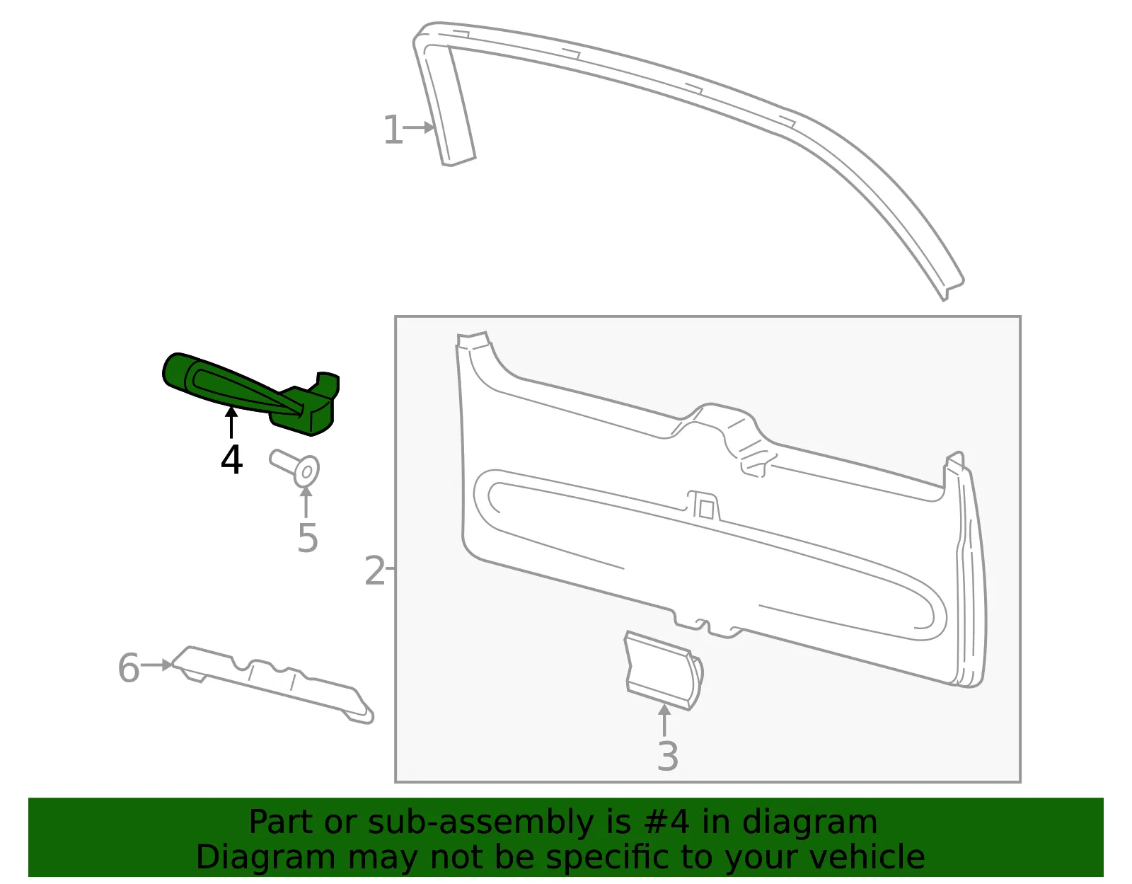 Pull Handle - Ford (FL1Z78434A14AB) - view 7