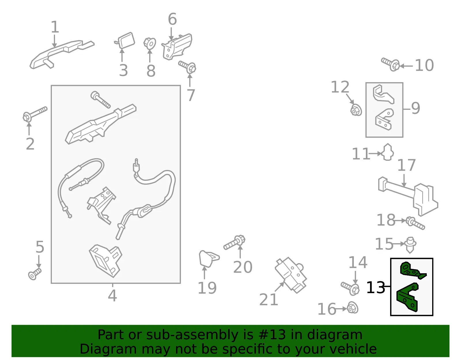 Door Hinge - Ford (FL3Z-1626811-A) - view 11