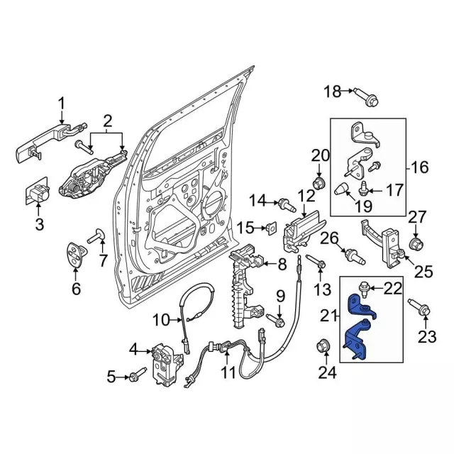 Door Hinge - Ford (FL3Z-1626811-A) - view 5