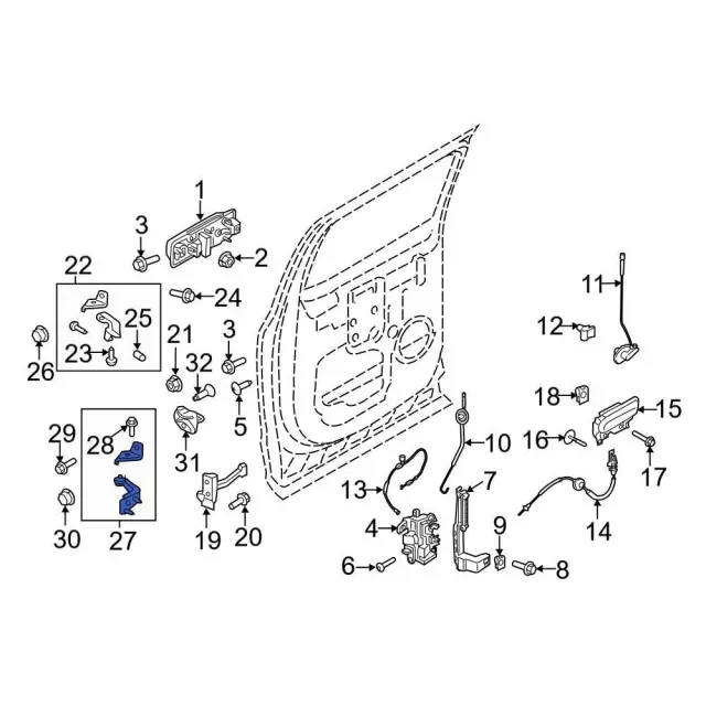 Door Hinge - Ford (FL3Z-1626811-A) - view 9