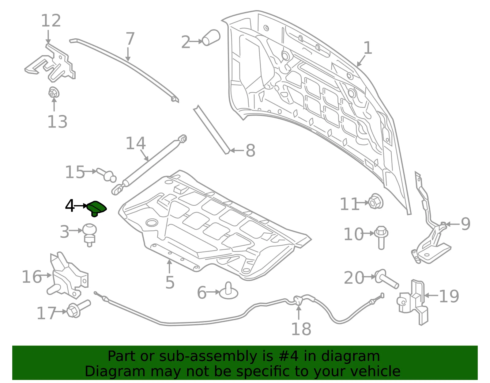 Hood Stop Buffer - Ford (FL3Z-16758-B) - view 8