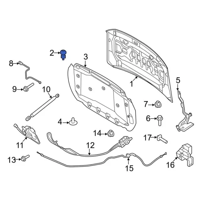 Hood Stop Buffer - Ford (FL3Z-16758-C) - view 6