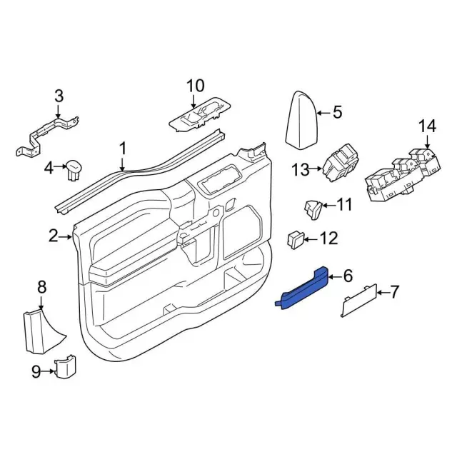Interior Door Pull Handle - Ford (FL3Z-1822642-CA) - view 4
