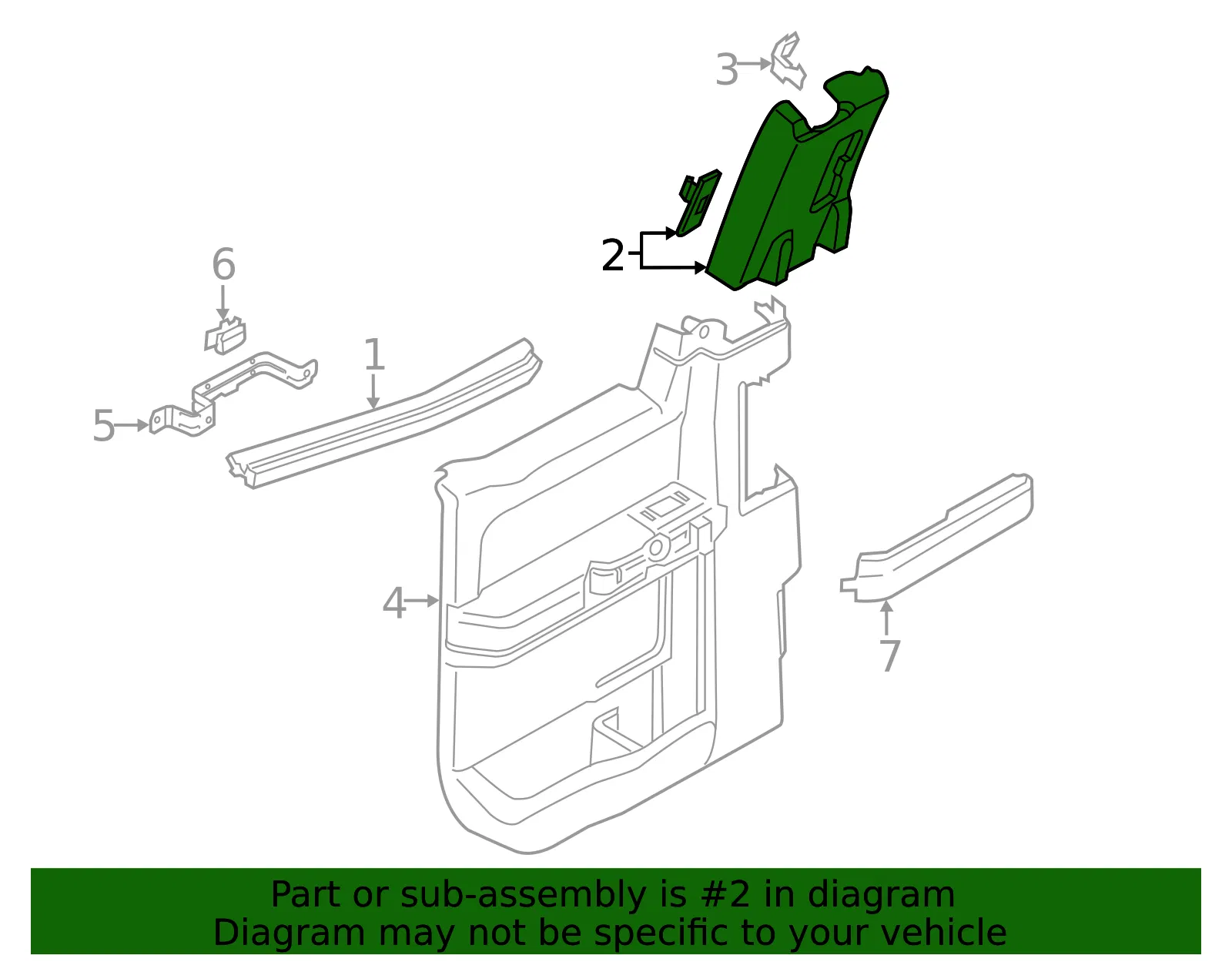 Window Molding - Ford (FL3Z-1825504-AE) - view 6