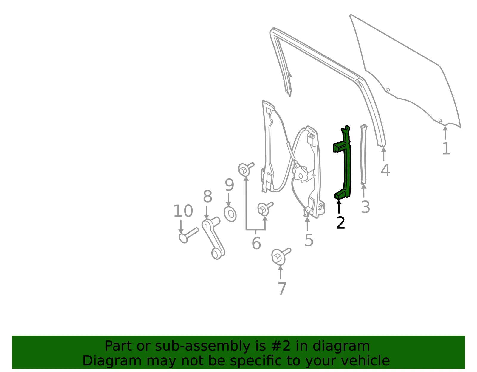 Window Regulator Guide - Ford (FL3Z-1825796-A) - view 5