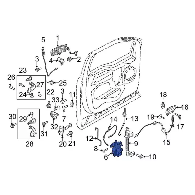Door Latch Assembly - Ford (FL3Z-18264A01-E) - view 4