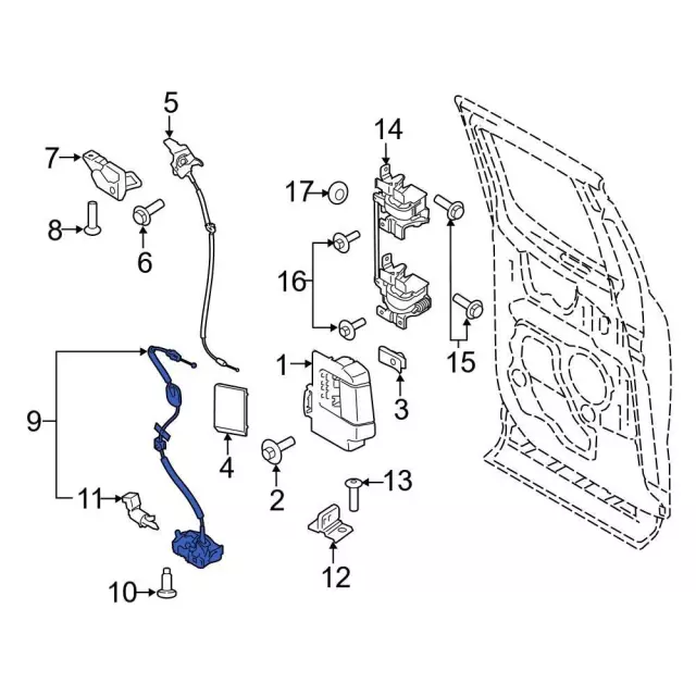 Door Latch Assembly - Ford (FL3Z-18264A01-E) - view 5