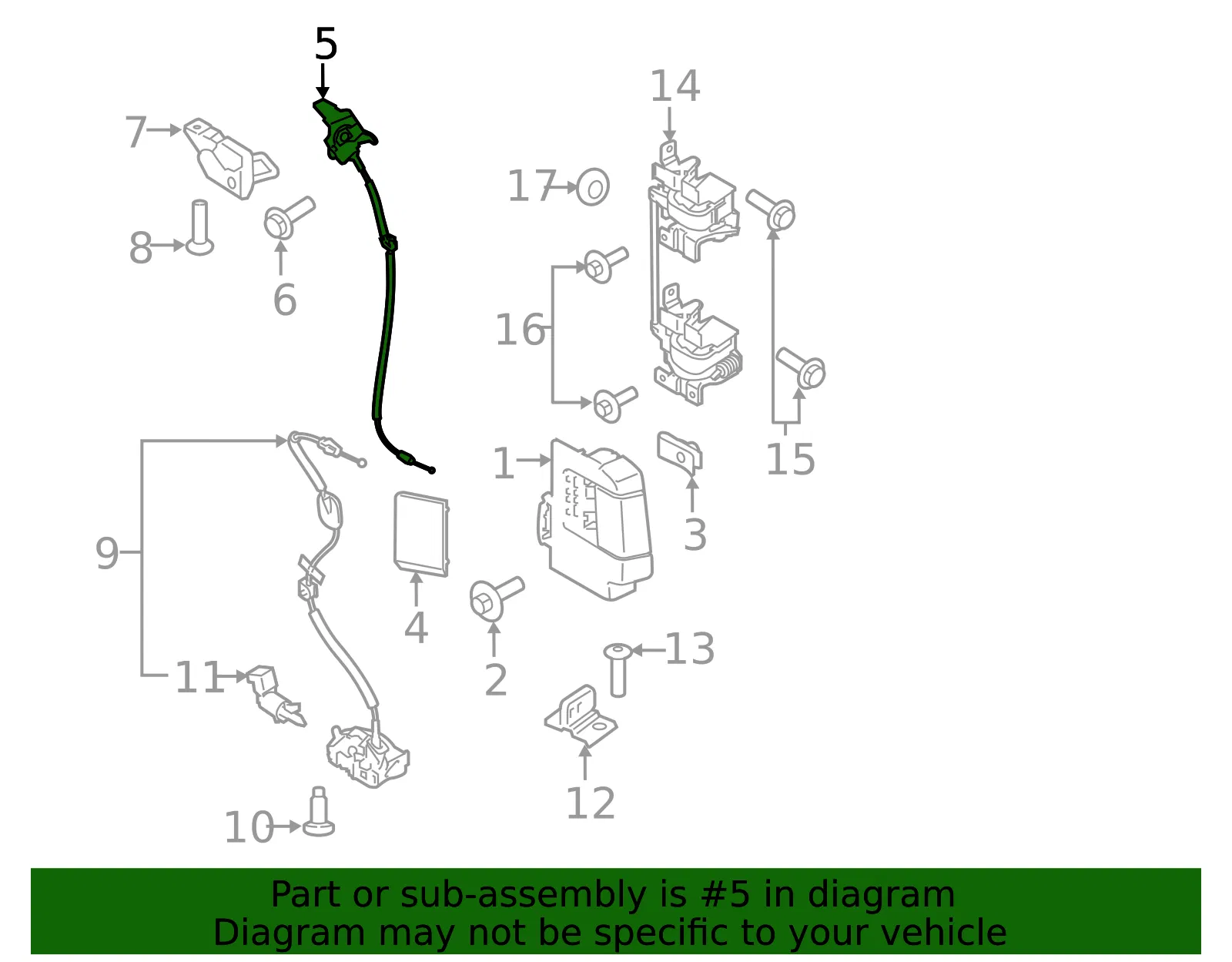 Door Latch Assembly - Ford (FL3Z-18264A01-E) - view 7