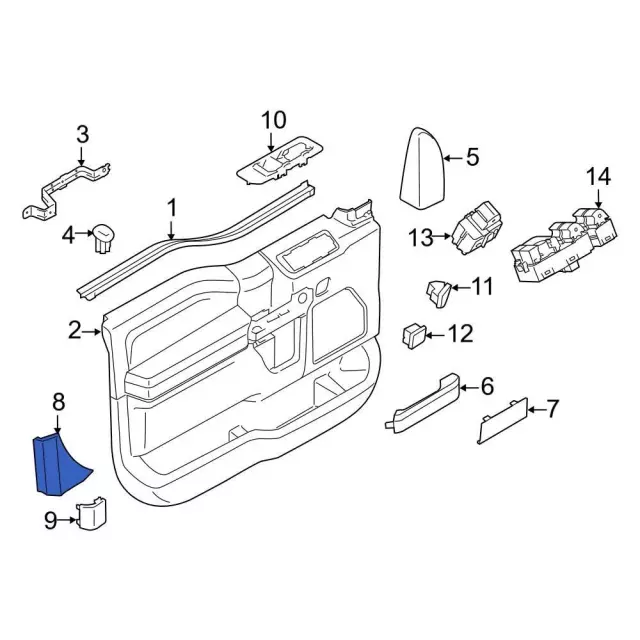 Door Panel Insert - Ford (FL3Z-28201A07-AB) - view 12