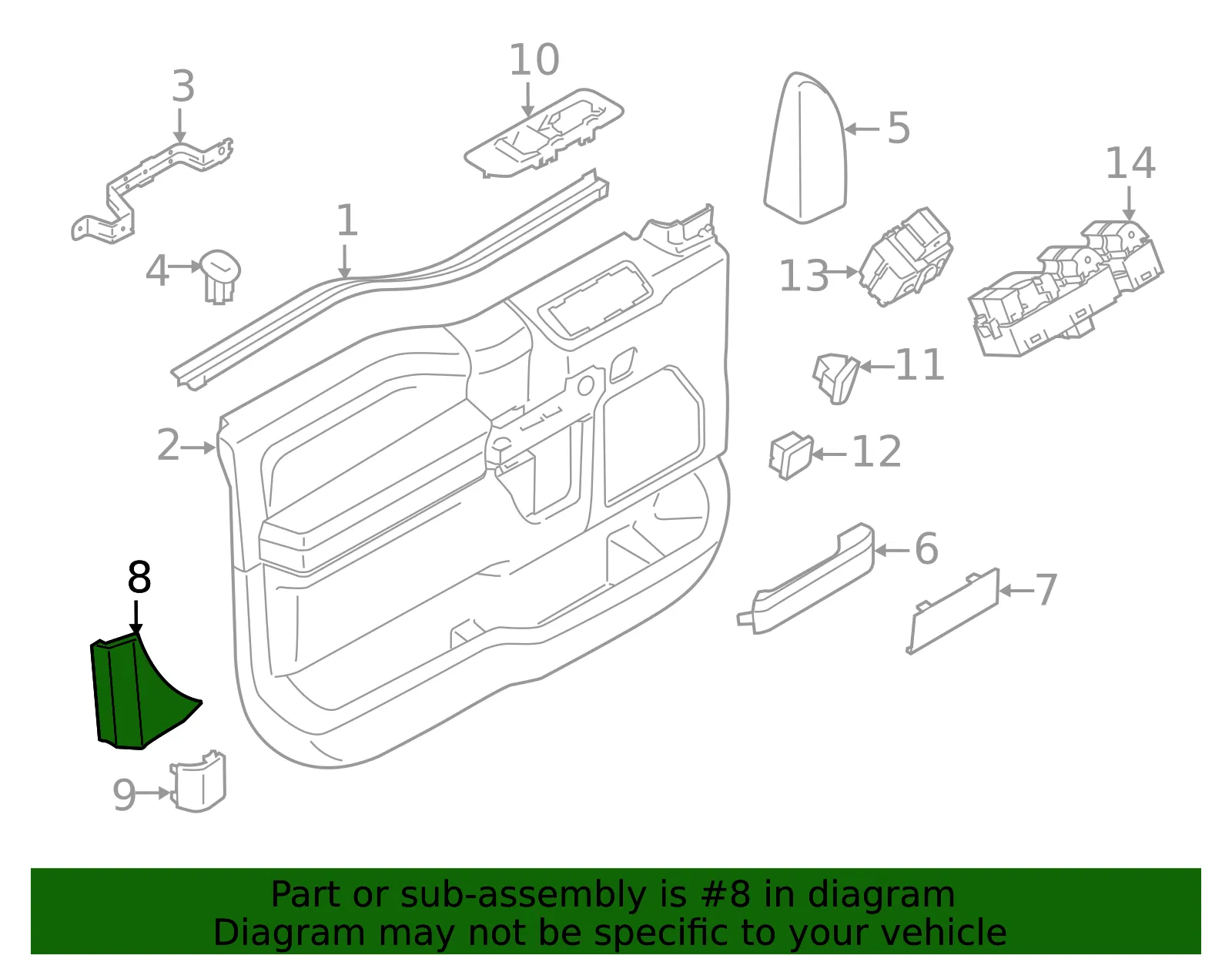 Door Panel Insert - Ford (FL3Z-28201A07-AB) - view 8