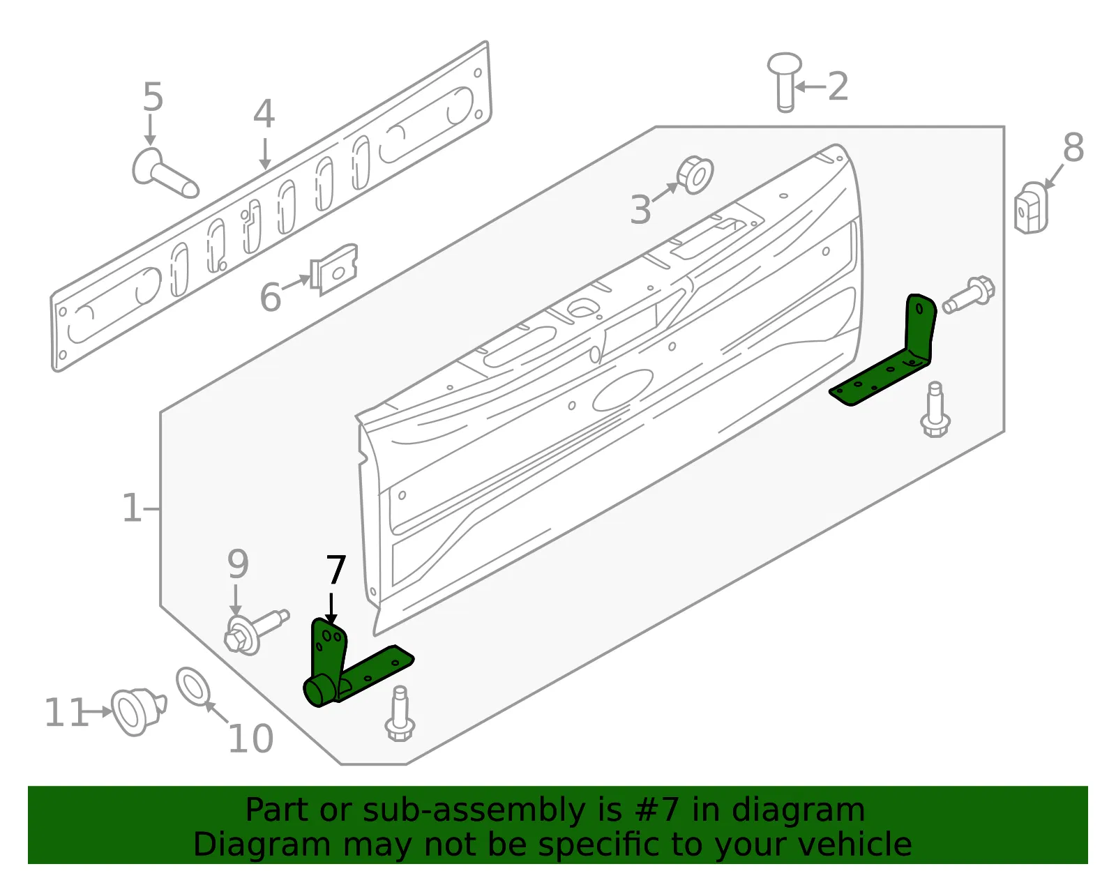 Tailgate Hinge - Ford (FL3Z-83430B38-C) - view 7