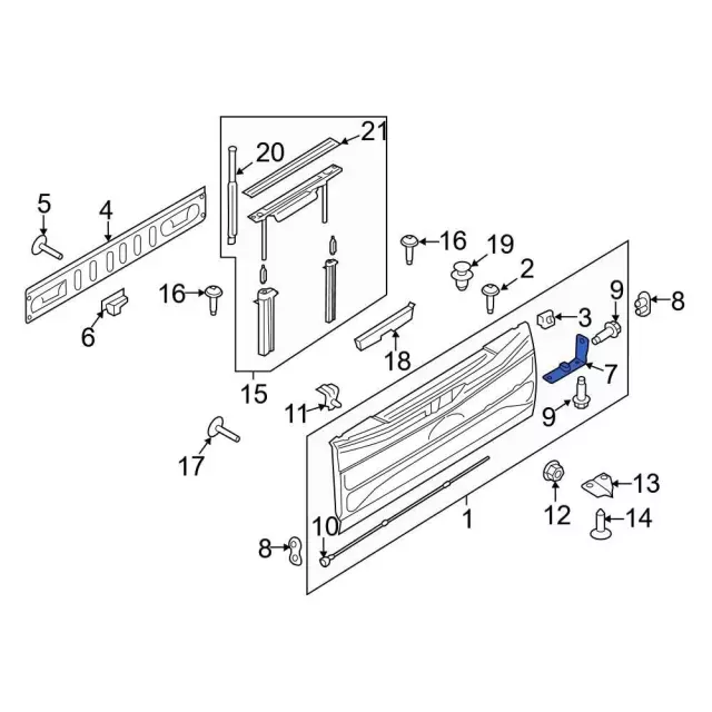 Tailgate Hinge - Ford (FL3Z-99430B13-A) - view 4