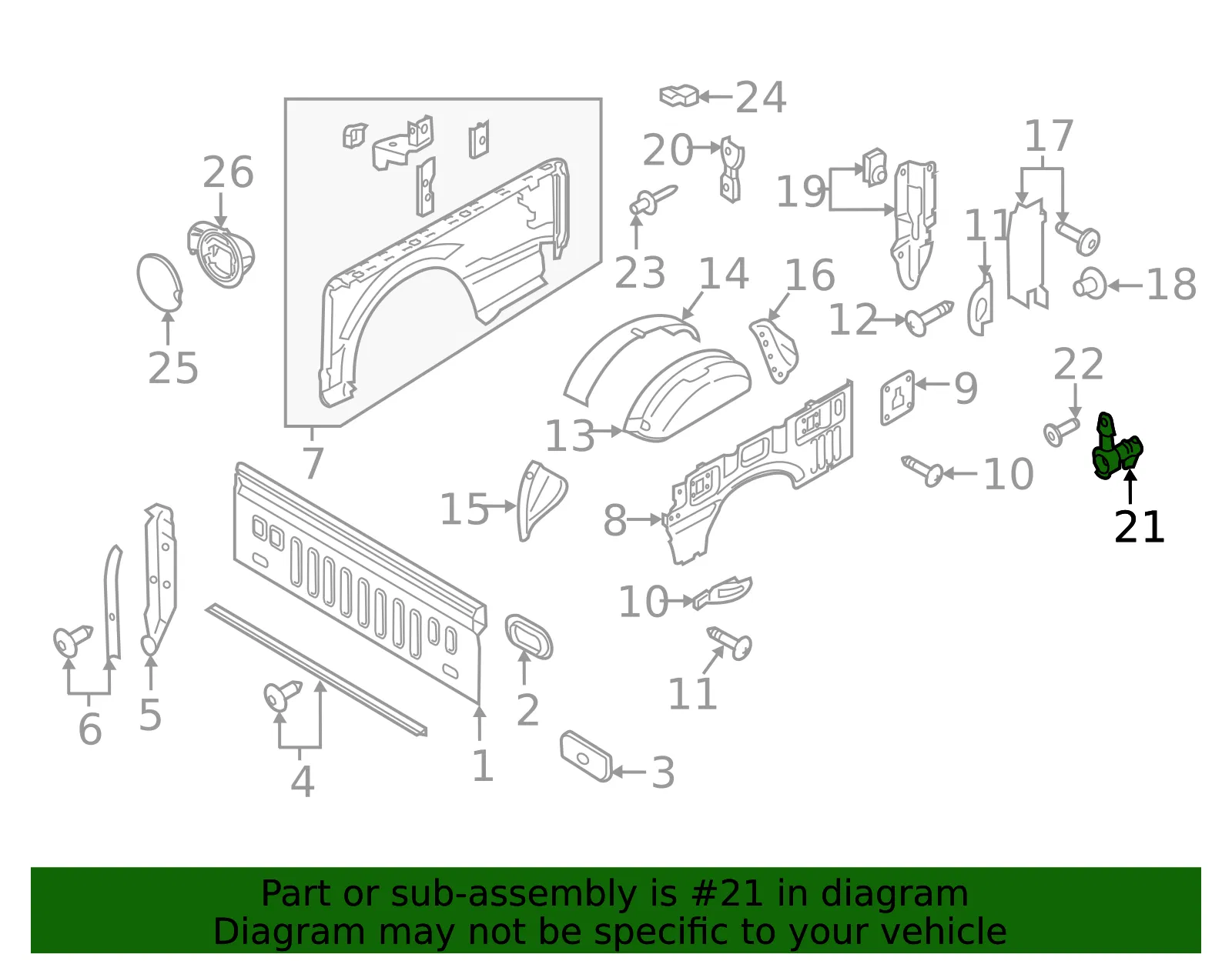 Tailgate Hinge - Ford (FL3Z-99430B39-A) - view 8