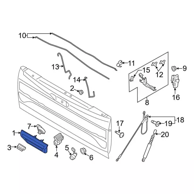 Tailgate Handle - Ford (FL3Z-9943400-EAPTM) - view 3