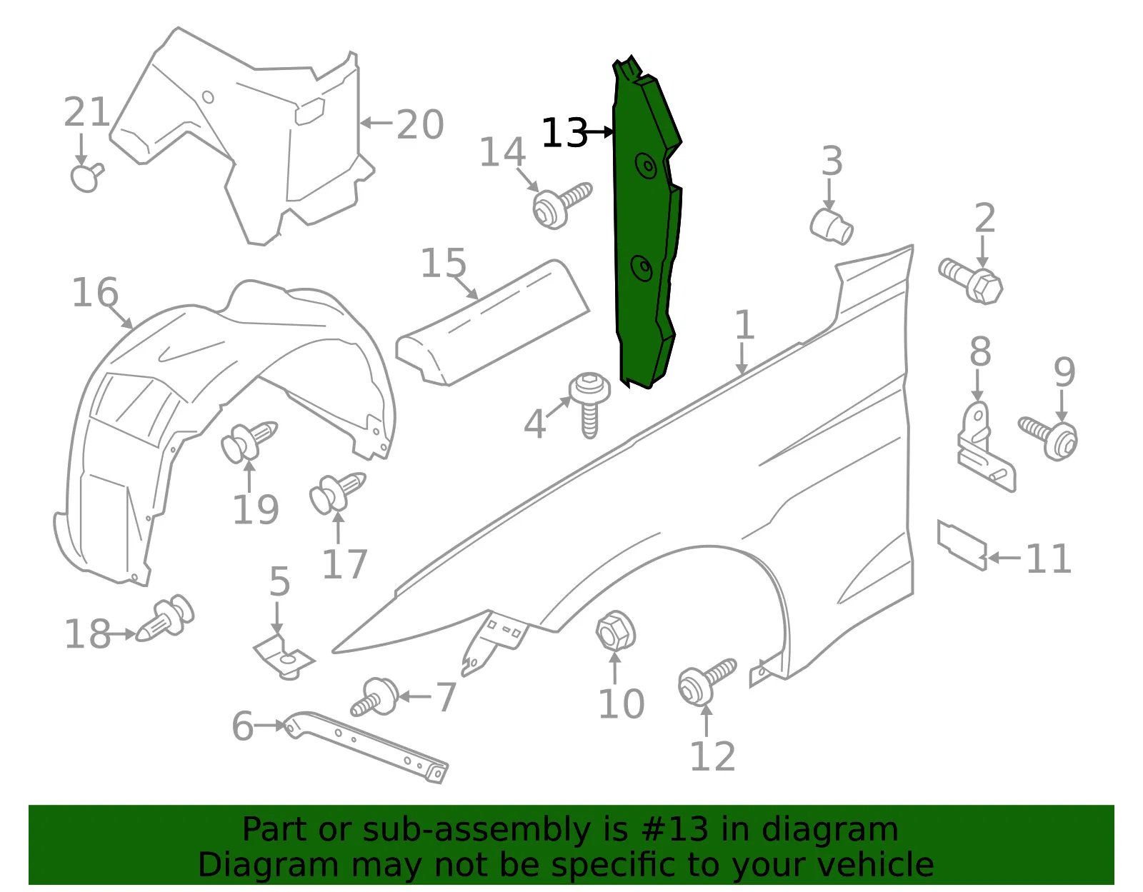 Fender Insulator - Ford (FR3Z-16072-A) - view 7