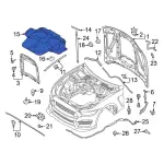 Hood Insulation Pad - Ford (FR3Z-16738-D) - view 20