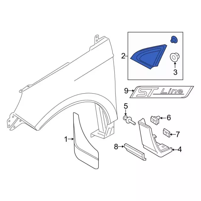 Fender Molding - Ford (FT4Z-17075-BB) - view 13