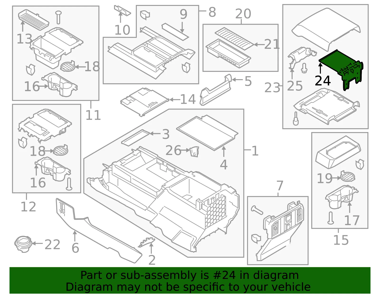 Console Hinge - Ford (GL3Z-1504604-A) - view 6