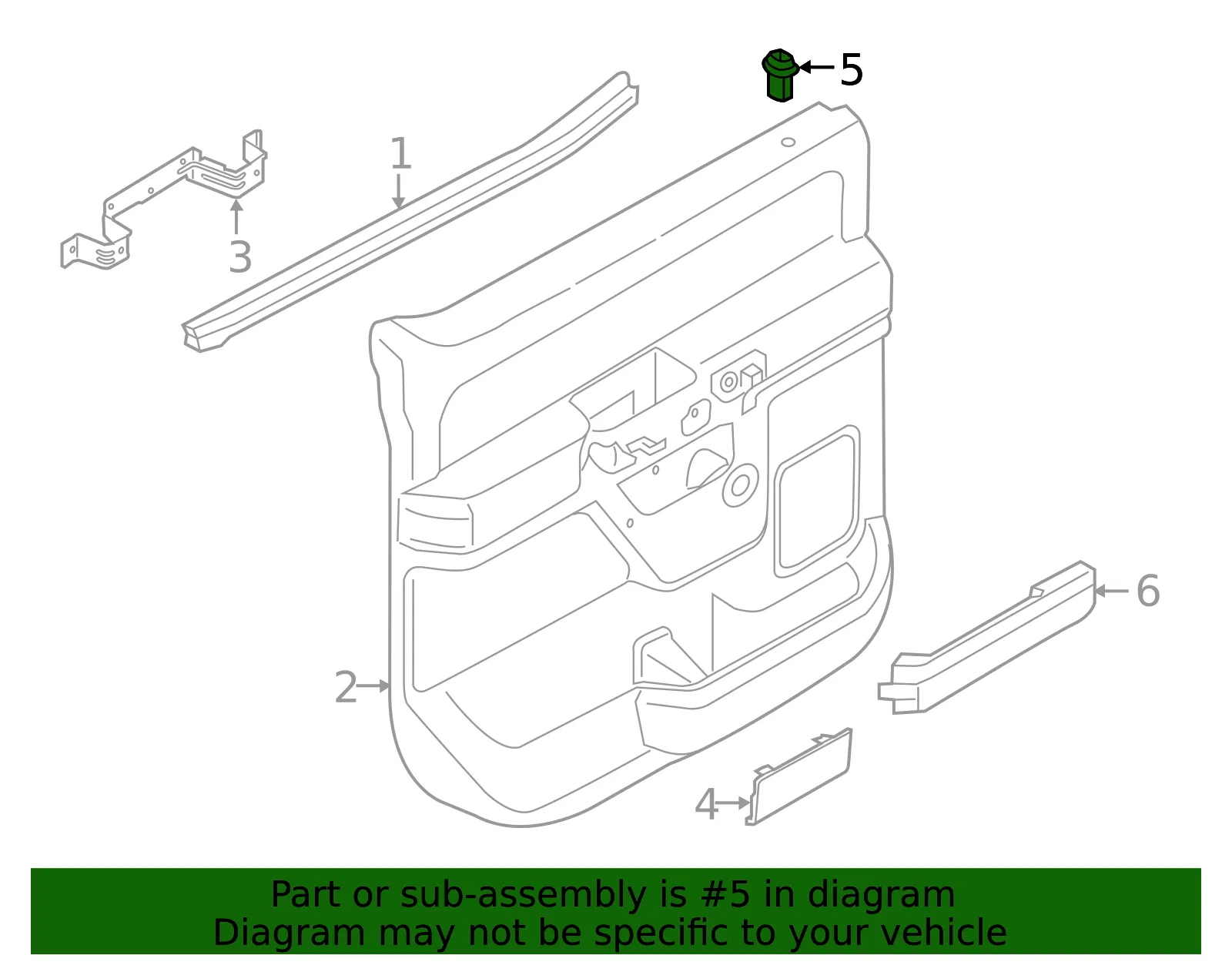 Door Lock Knob Bezel - Ford (GL3Z-1621999-AA) - view 7