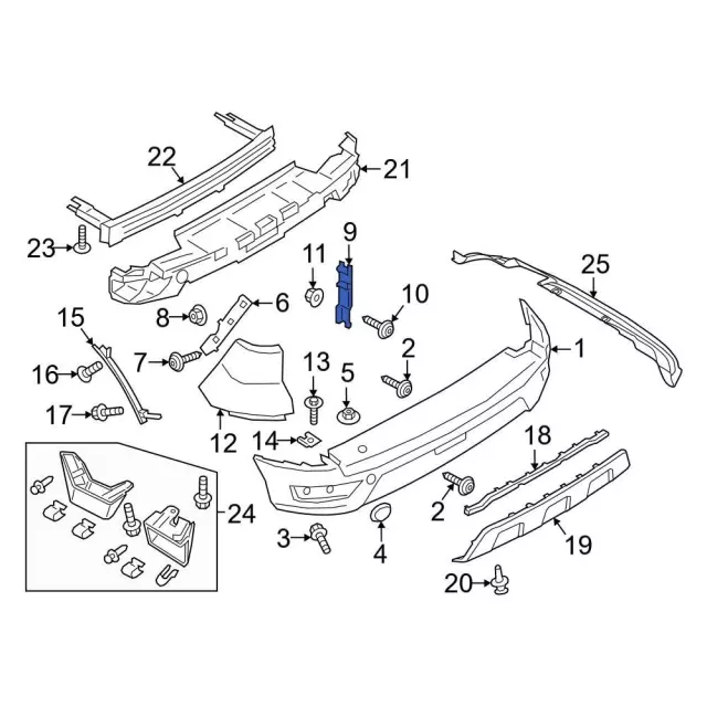 Bumper Guide - Ford (GN1Z17788D) - view 11
