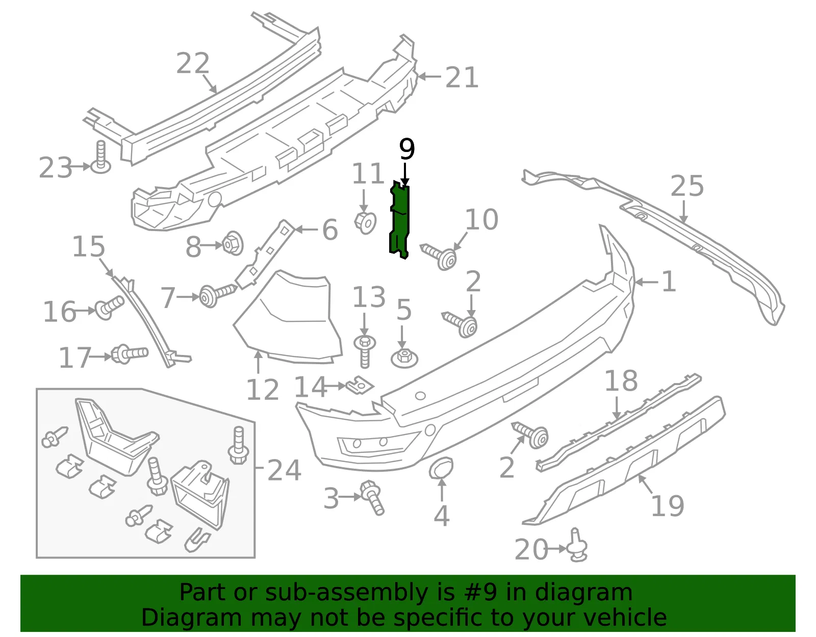 Bumper Guide - Ford (GN1Z17788D) - view 7