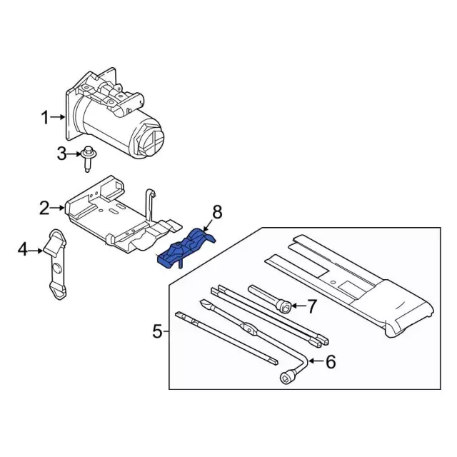 Floor Jack Handle Bracket - Ford (HC3Z-17091-E) - view 13