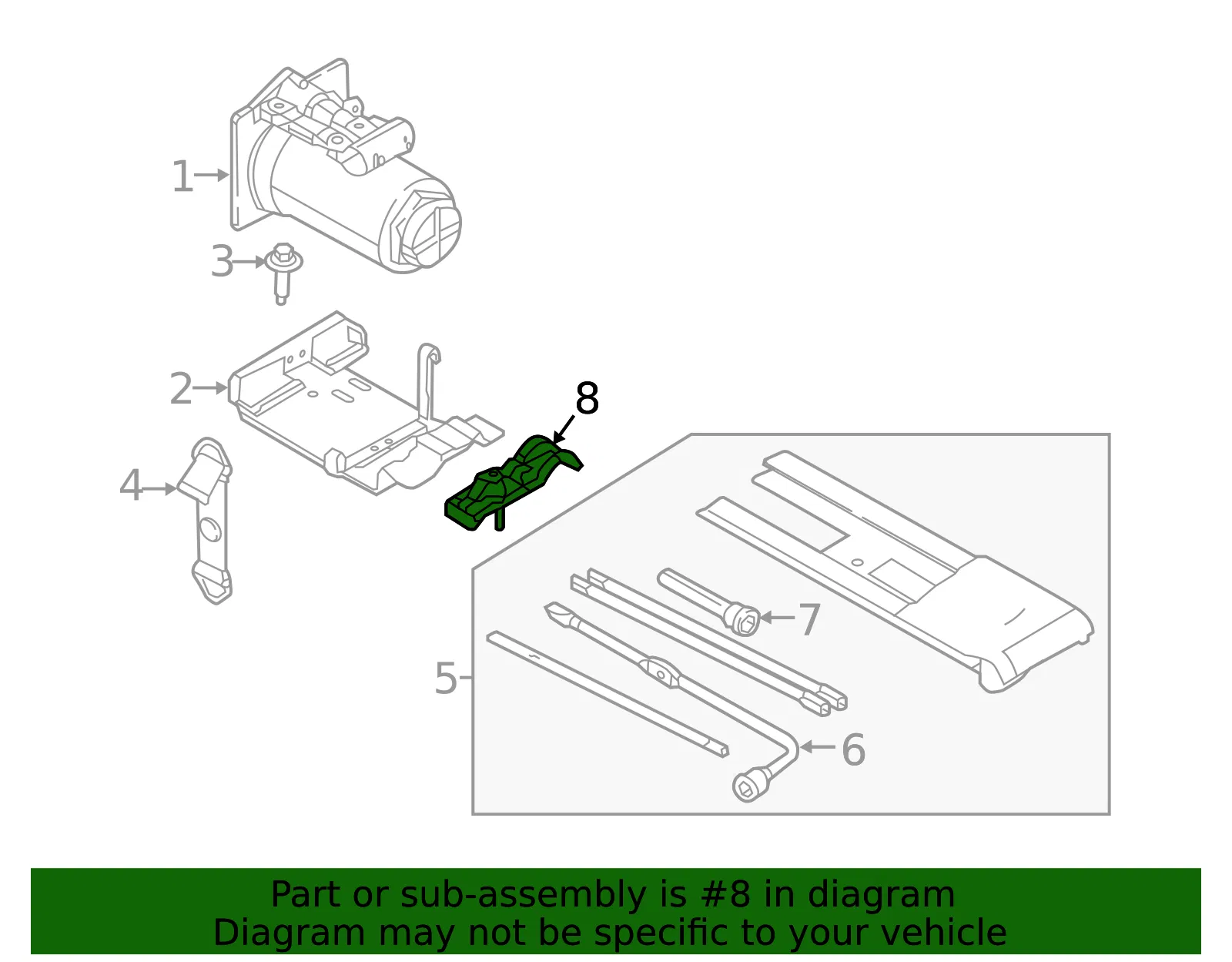 Floor Jack Handle Bracket - Ford (HC3Z-17091-E) - view 9